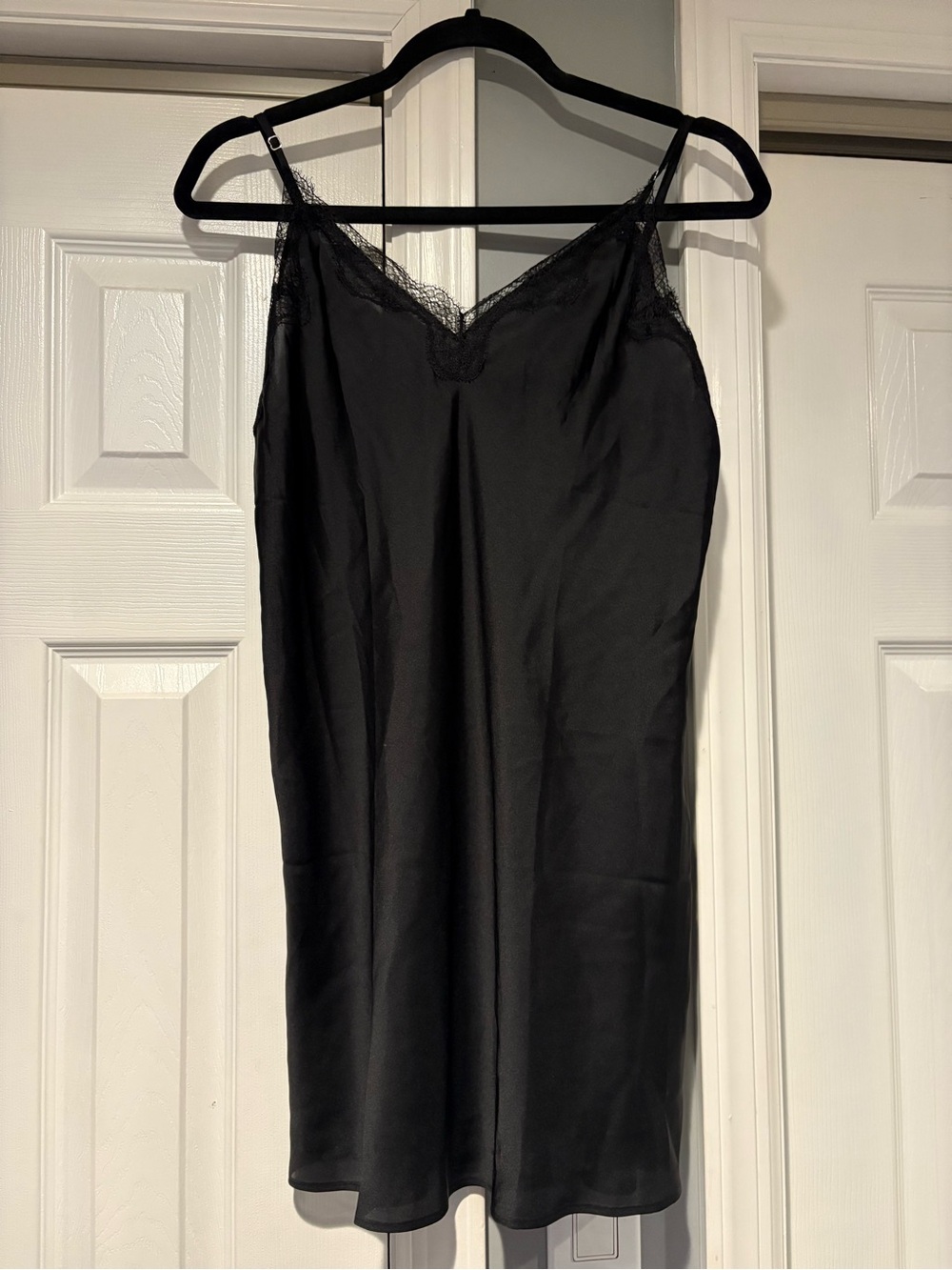 Victoria’s Secret black satin slip